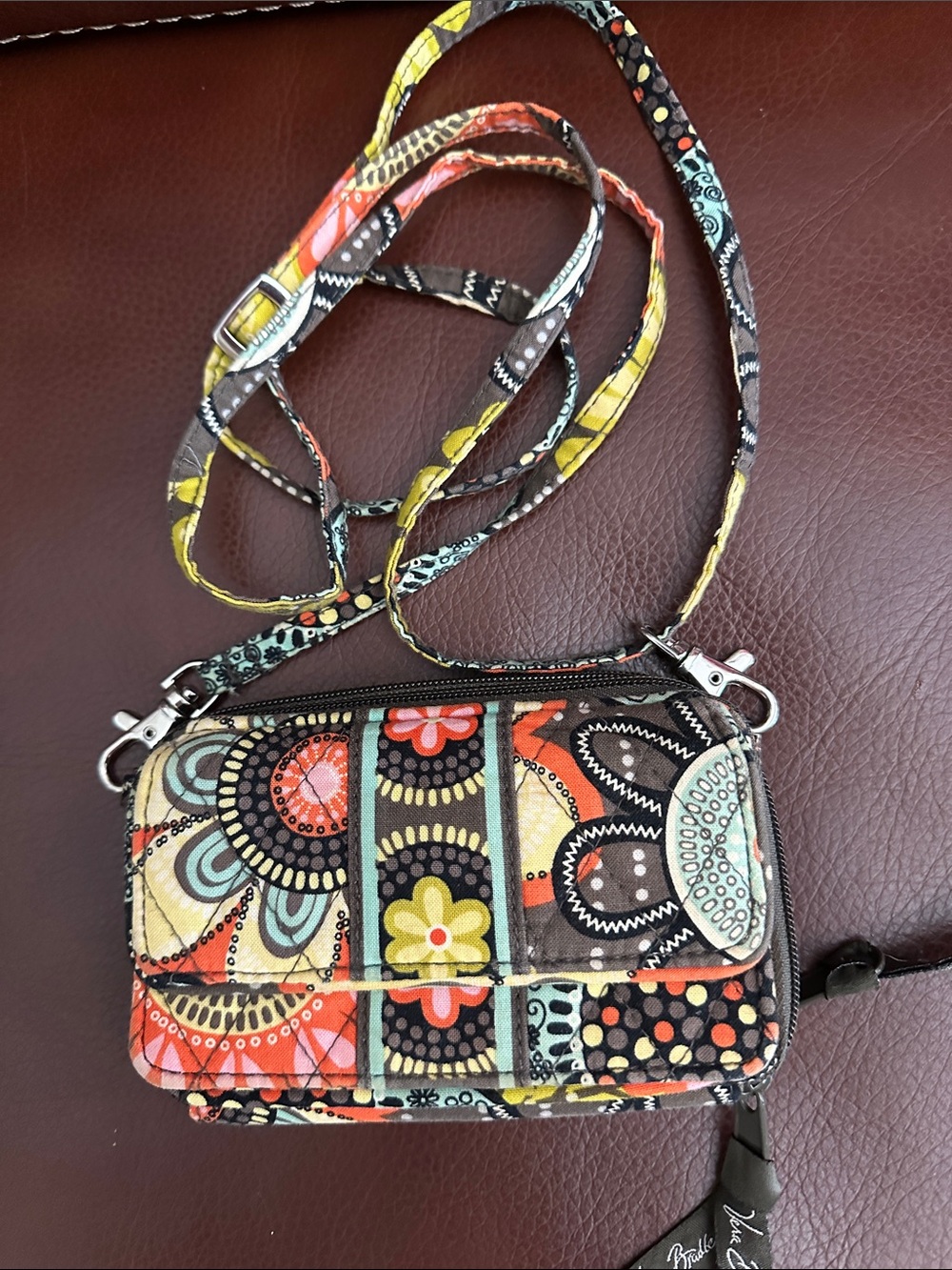 Vera Bradley All-in-One Crossbody Wallet - Flower Shower -retired